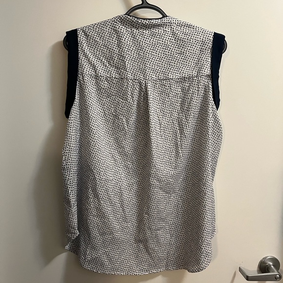 Antilia Femme - Navy and white blouse size large - Picture 2 of 4